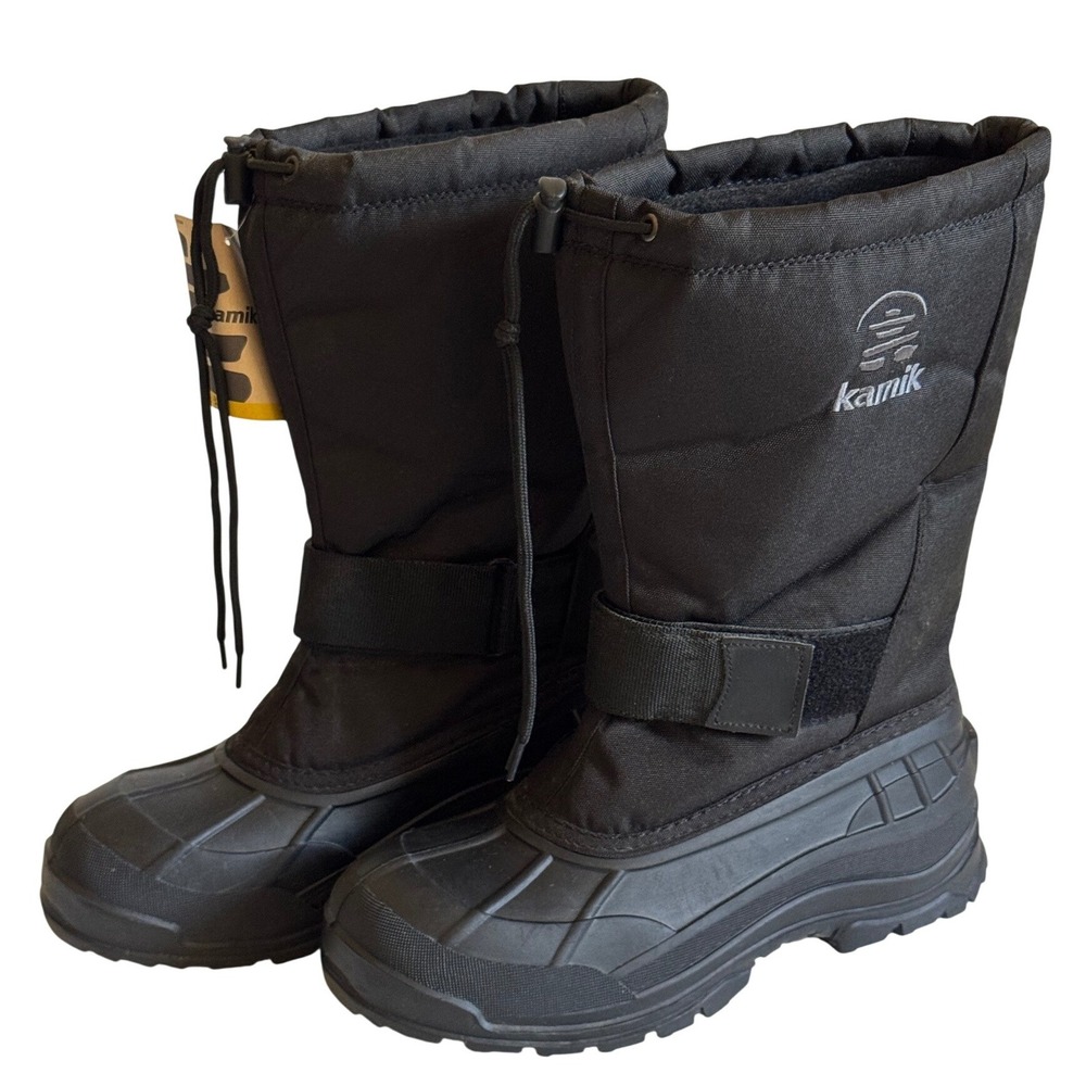 Kamik Men's Black Waterproof Insulated Snow Winter Boots Size 9